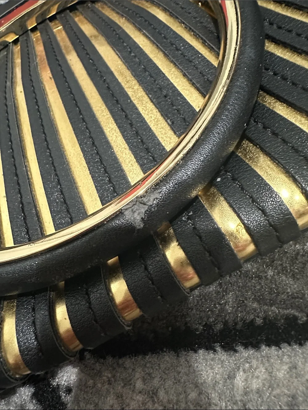 Black & Gold Women's Clutch Handbag